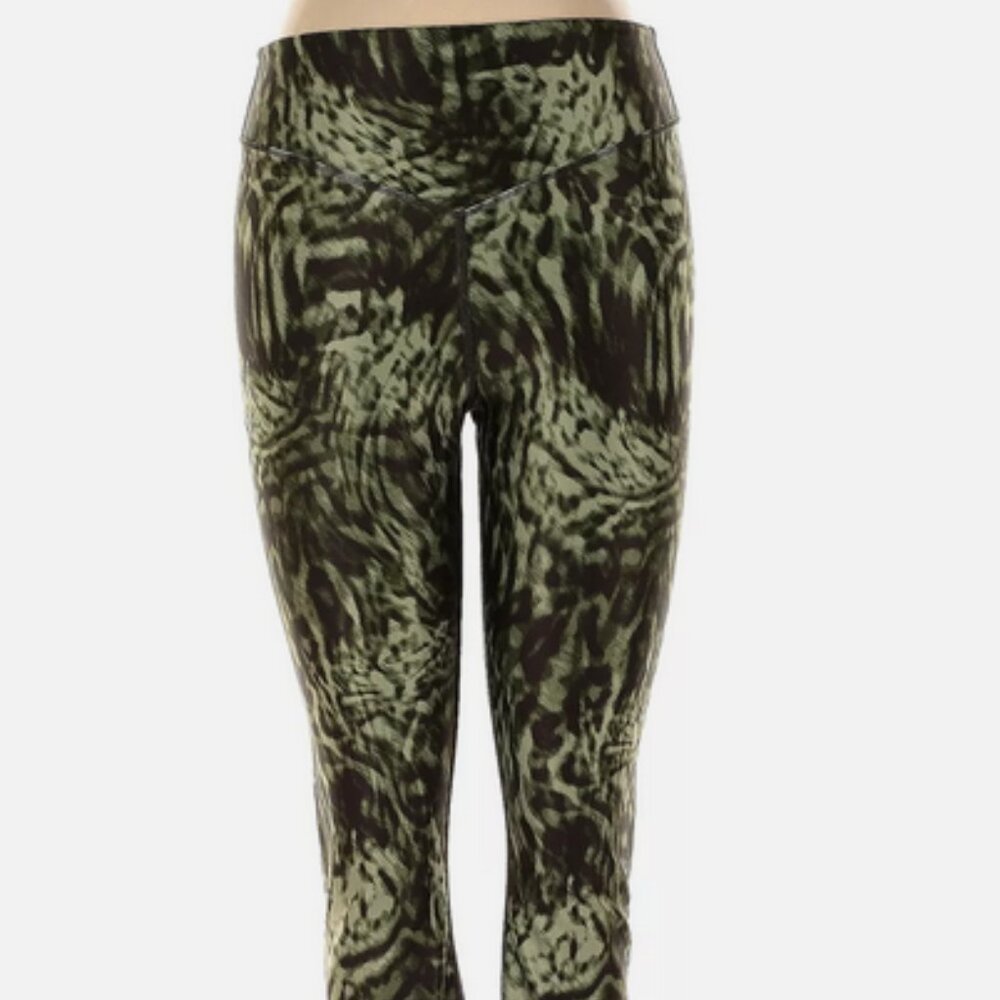 Good American green/black print leggings sz 4